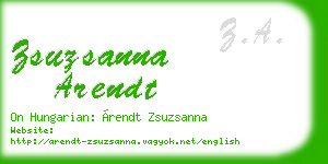 zsuzsanna arendt business card